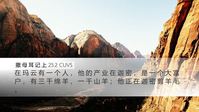 撒 母 耳 记 上 25:2 CUVS Bible Verse Image