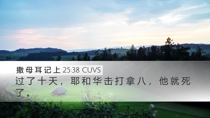 撒 母 耳 记 上 25:38 CUVS Bible Verse Image