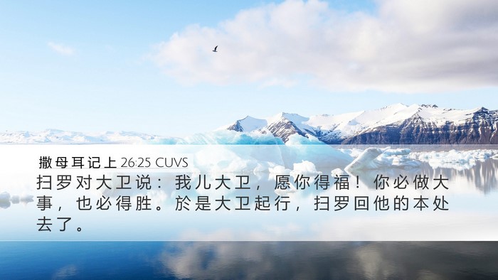 撒 母 耳 记 上 26:25 CUVS Bible Verse Image
