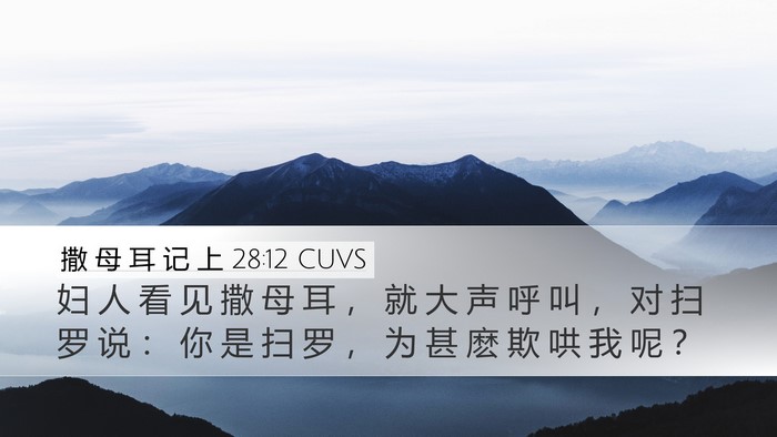撒 母 耳 记 上 28:12 CUVS Bible Verse Image