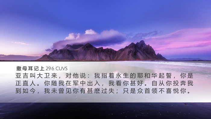 撒 母 耳 记 上 29:6 CUVS Bible Verse Image