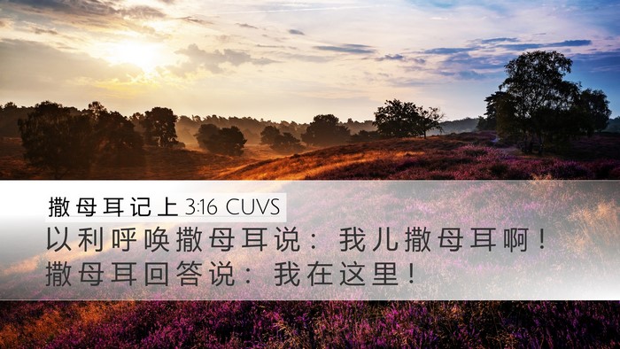 撒 母 耳 记 上 3:16 CUVS Bible Verse Image