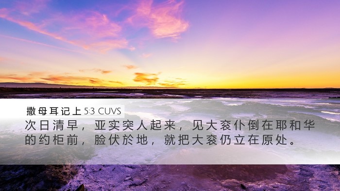撒 母 耳 记 上 5:3 CUVS Bible Verse Image