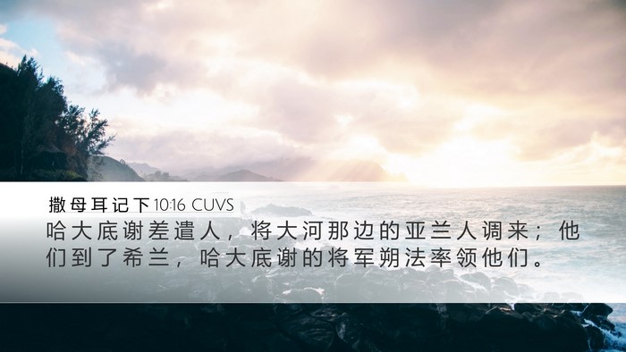 撒 母 耳 记 下 10:16 CUVS Bible Verse Image