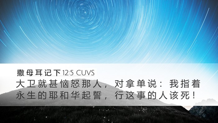 撒 母 耳 记 下 12:5 CUVS Bible Verse Image