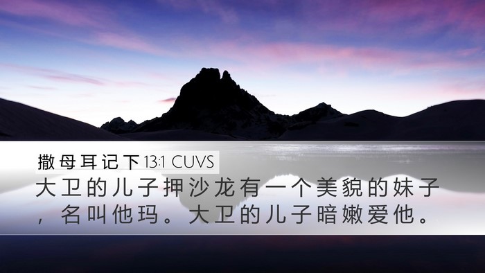 撒 母 耳 记 下 13:1 CUVS Bible Verse Image