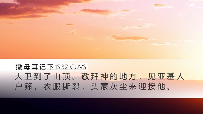撒 母 耳 记 下 15:32 CUVS Bible Verse Image