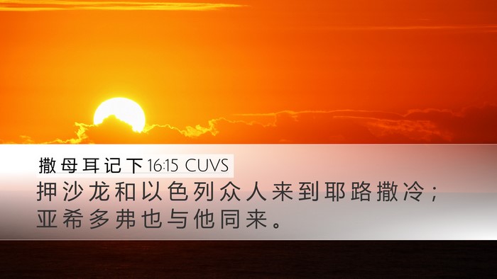 撒 母 耳 记 下 16:15 CUVS Bible Verse Image
