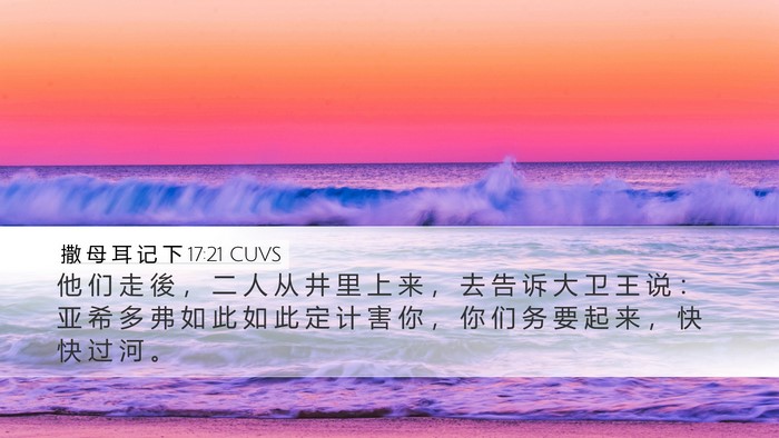 撒 母 耳 记 下 17:21 CUVS Bible Verse Image