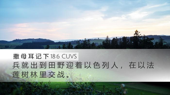 撒 母 耳 记 下 18:6 CUVS Bible Verse Image