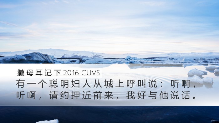 撒 母 耳 记 下 20:16 CUVS Bible Verse Image