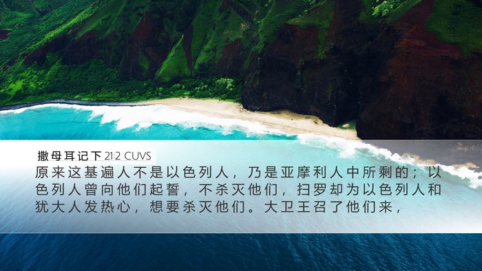 撒 母 耳 记 下 21:2 CUVS Bible Verse Image