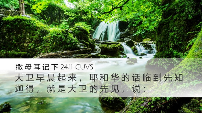 撒 母 耳 记 下 24:11 CUVS Bible Verse Image