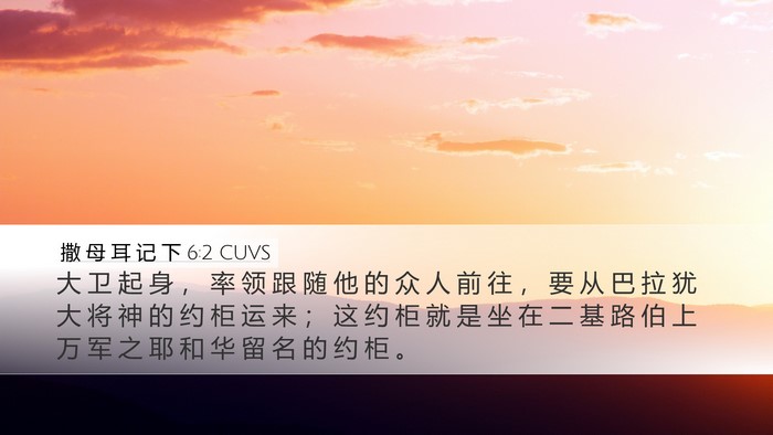 撒 母 耳 记 下 6:2 CUVS Bible Verse Image
