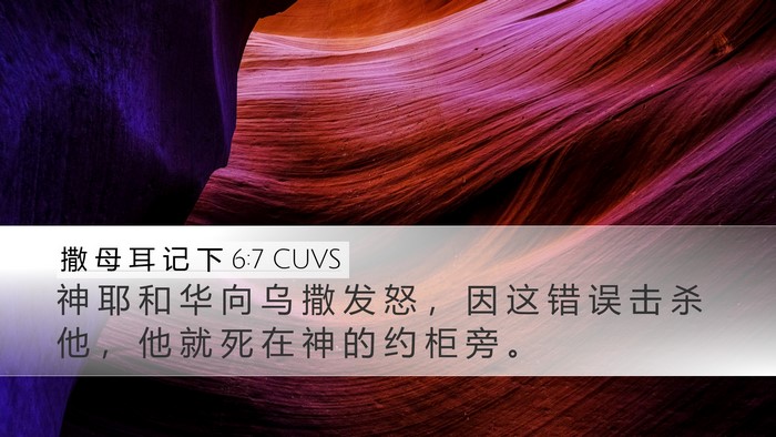 撒 母 耳 记 下 6:7 CUVS Bible Verse Image