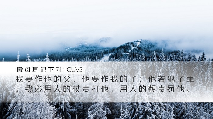 撒 母 耳 记 下 7:14 CUVS Bible Verse Image