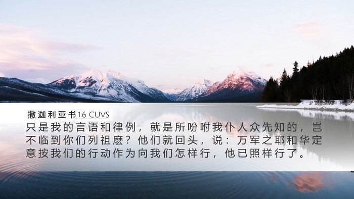 撒 迦 利 亚 书 1:6 CUVS Bible Verse Image