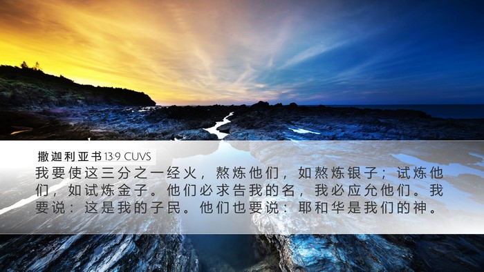 撒 迦 利 亚 书 13:9 CUVS Bible Verse Image