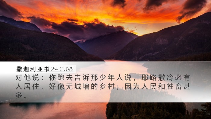 撒 迦 利 亚 书 2:4 CUVS Bible Verse Image