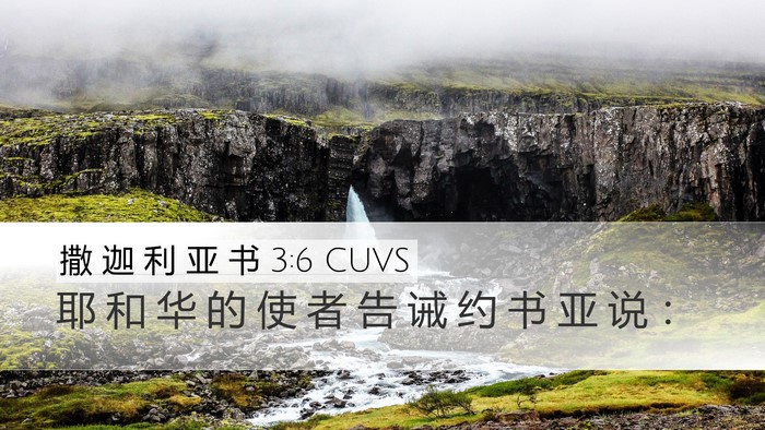 撒 迦 利 亚 书 3:6 CUVS Bible Verse Image
