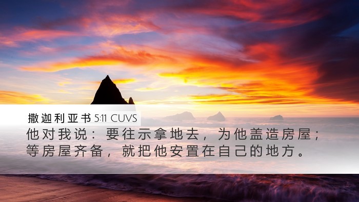 撒 迦 利 亚 书 5:11 CUVS Bible Verse Image