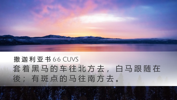 撒 迦 利 亚 书 6:6 CUVS Bible Verse Image