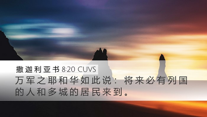 撒 迦 利 亚 书 8:20 CUVS Bible Verse Image
