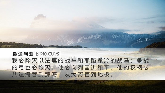 撒 迦 利 亚 书 9:10 CUVS Bible Verse Image