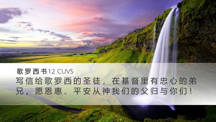歌 罗 西 书 1:2 CUVS Bible Verse Image