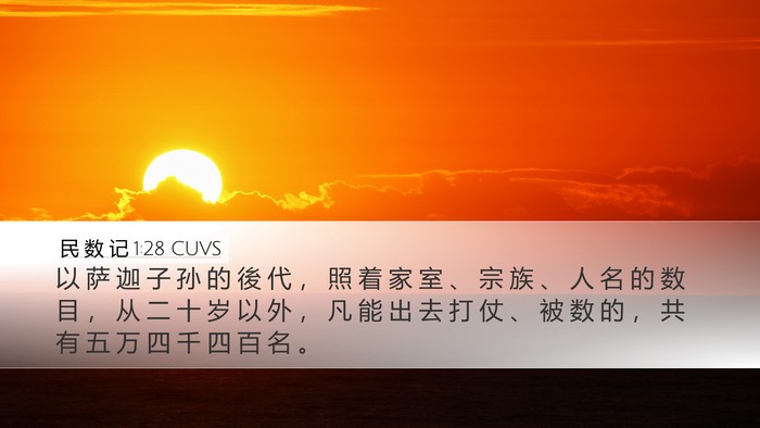 民 数 记 1:28 CUVS Bible Verse Image