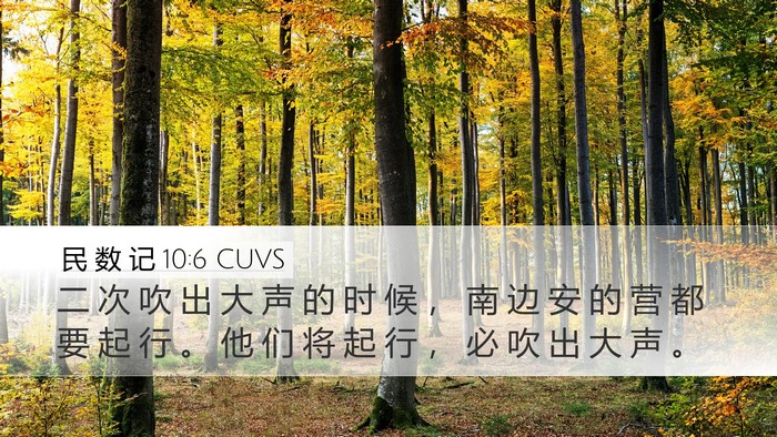 民 数 记 10:6 CUVS Bible Verse Image