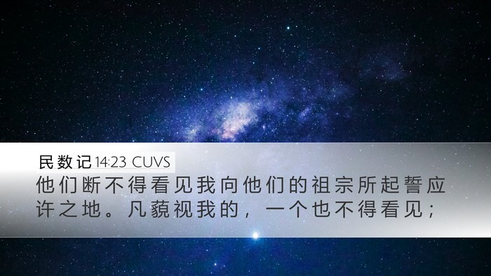 民 数 记 14:23 CUVS Bible Verse Image