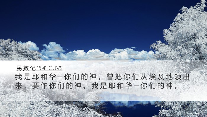 民 数 记 15:41 CUVS Desktop Wallpaper - 我 是 耶 和 华 ─ 你 们 的 神 ， 曾 - Desktop Bible Verse Wallpaper