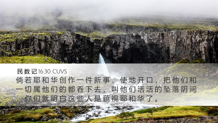 民 数 记 16:30 CUVS Bible Verse Image