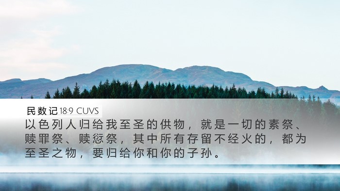 民 数 记 18:9 CUVS Bible Verse Image