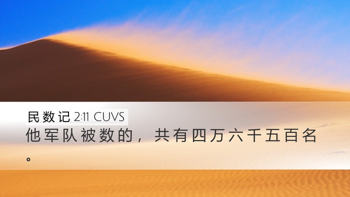 民 数 记 2:11 CUVS Bible Verse Image