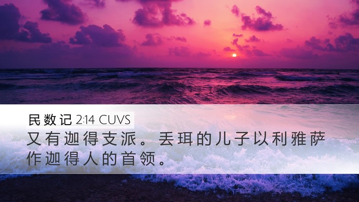 民 数 记 2:14 CUVS Bible Verse Image