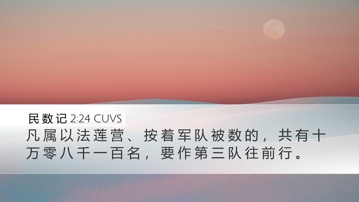 民 数 记 2:24 CUVS Bible Verse Image