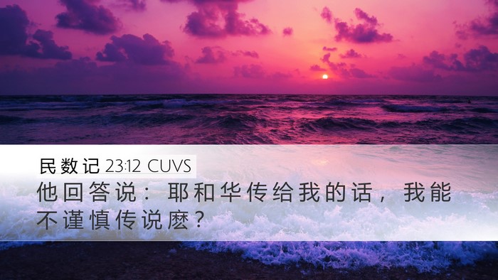 民 数 记 23:12 CUVS Bible Verse Image