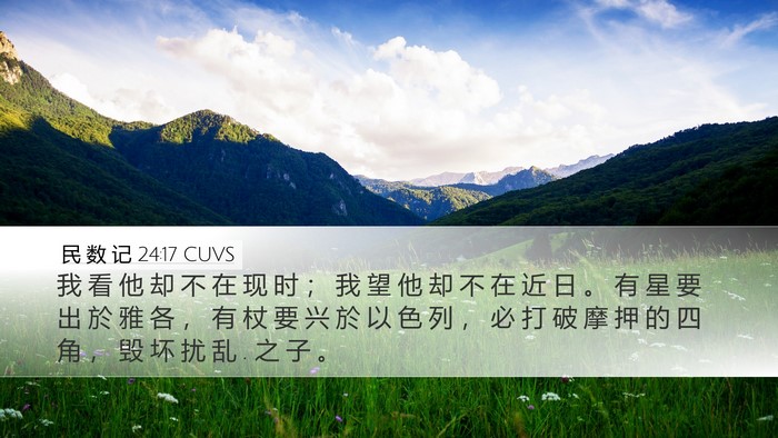 民 数 记 24:17 CUVS Bible Verse Image