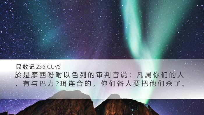 民 数 记 25:5 CUVS Bible Verse Image