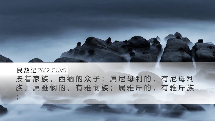 民 数 记 26:12 CUVS Bible Verse Image