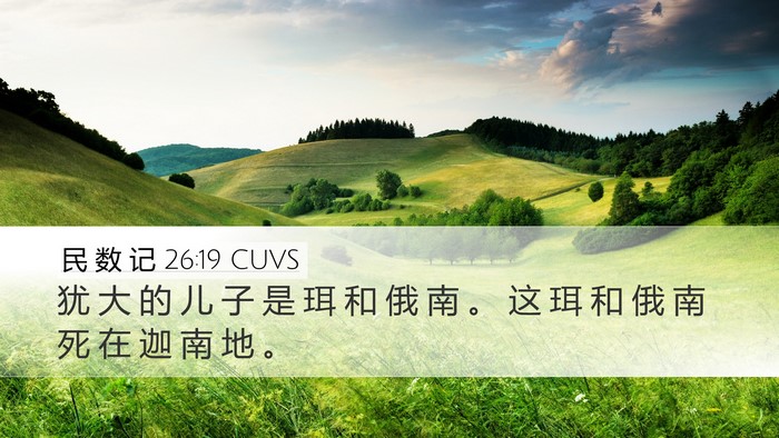 民 数 记 26:19 CUVS Bible Verse Image