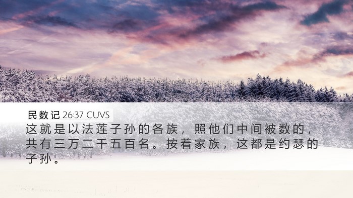民 数 记 26:37 CUVS Bible Verse Image