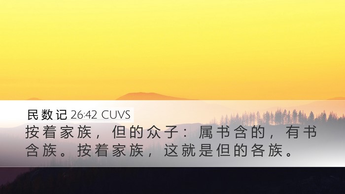民 数 记 26:42 CUVS Bible Verse Image