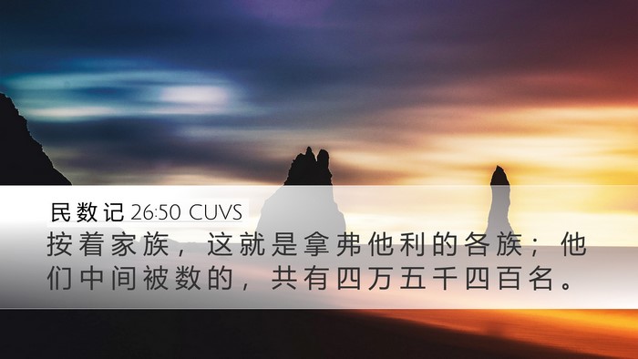 民 数 记 26:50 CUVS Bible Verse Image