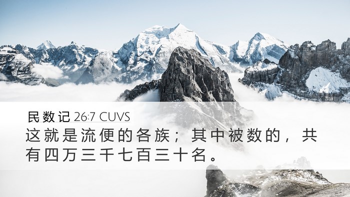 民 数 记 26:7 CUVS Bible Verse Image