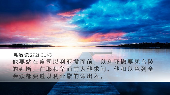 民 数 记 27:21 CUVS Bible Verse Image