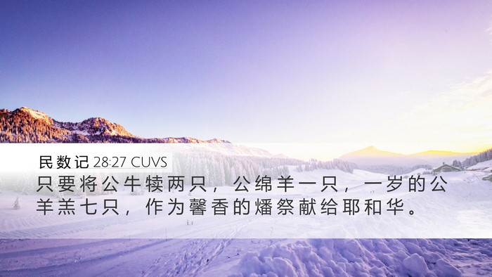 民 数 记 28:27 CUVS Bible Verse Image