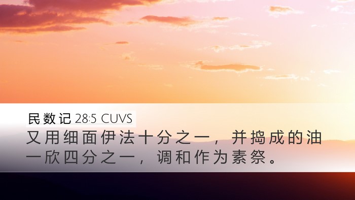 民 数 记 28:5 CUVS Bible Verse Image
